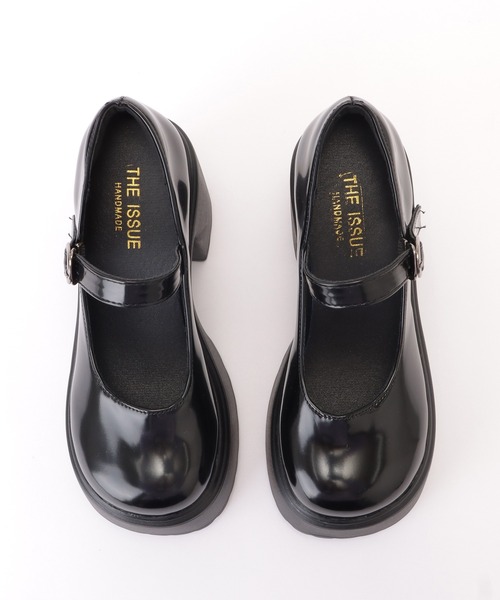 Lace Ladies（レースレディース）の「エナメル調厚底おでこパンプス（パンプス・レディース・ブラック・23.5/23/24/24.5/22.5）」の4枚目の写真
