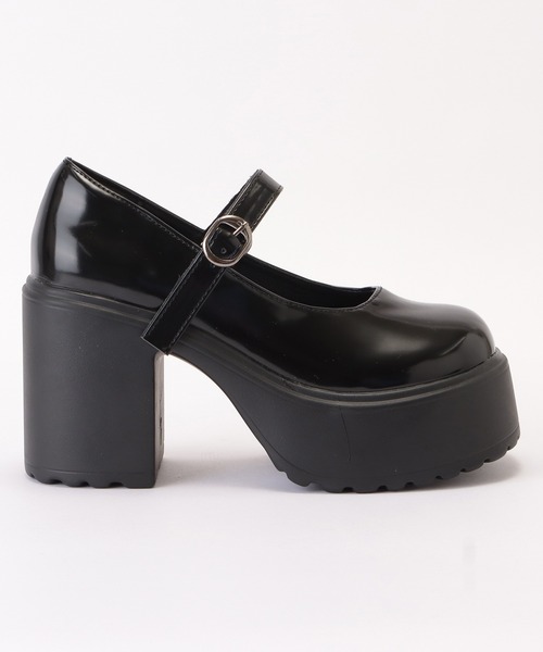 Lace Ladies（レースレディース）の「エナメル調厚底おでこパンプス（パンプス・レディース・ブラック・23.5/23/24/24.5/22.5）」の11枚目の写真