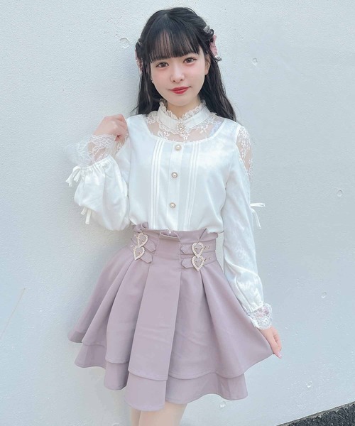 ブルーレーベルクリストブリッジ 長袖ブラウス ホワイト 金タグ付き 袖