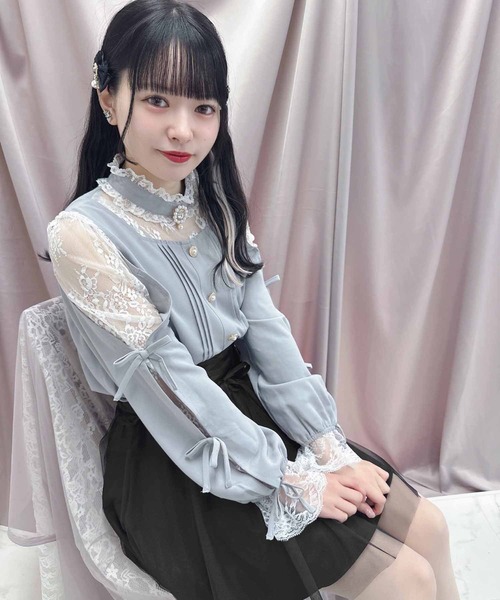 ROJITA（ロジータ）の「チョーカー風ネック袖リボンブラウス（シャツ 