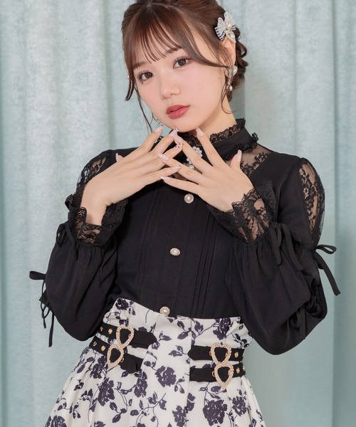 ROJITA(ロジータ)の「チョーカー風ネック袖リボンブラウス(シャツ/ブラウス・レディース・グレー/ホワイト/ブラック・FREE)」の10枚目の写真