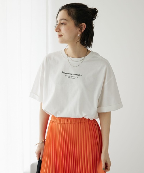 CRAFT STANDARD BOUTIQUE(クラフトスタンダードブティック)の「Faites Tee(Tシャツ/カットソー・レディース・ピンク系その他3/ホワイト/チャコールグレー/ブラウン・FREE)」の1枚目の写真