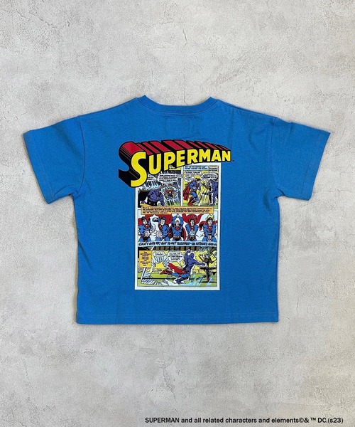 SUPERMAN（スーパーマン）の「【SUPERMAN】半袖Tシャツ(80～150cm)（Tシャツ/カットソー・キッズ・ブルー/オフホワイト/チャコール・100/110/120/130/140/150/80/90/95）」の14枚目の写真