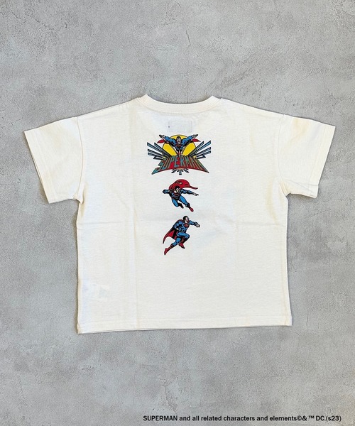 SUPERMAN（スーパーマン）の「【SUPERMAN】半袖Tシャツ(80～150cm)（Tシャツ/カットソー・キッズ・ブルー/オフホワイト/チャコール・100/110/120/130/140/150/80/90/95）」の13枚目の写真