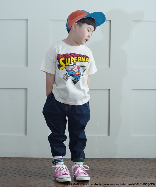 SUPERMAN（スーパーマン）の「【SUPERMAN】半袖Tシャツ(80～150cm)（Tシャツ/カットソー・キッズ・ブルー/オフホワイト/チャコール・100/110/120/130/140/150/80/90/95）」の19枚目の写真