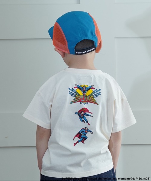 SUPERMAN（スーパーマン）の「【SUPERMAN】半袖Tシャツ(80～150cm)（Tシャツ/カットソー・キッズ・ブルー/オフホワイト/チャコール・100/110/120/130/140/150/80/90/95）」の20枚目の写真