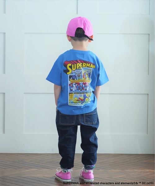 SUPERMAN（スーパーマン）の「【SUPERMAN】半袖Tシャツ(80～150cm)（Tシャツ/カットソー・キッズ・ブルー/オフホワイト/チャコール・100/110/120/130/140/150/80/90/95）」の18枚目の写真