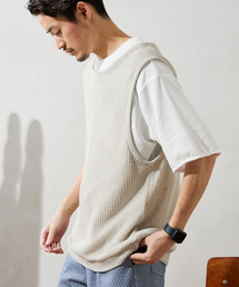 JOURNAL STANDARD relume | コットンリネン ビーチメッシュ ニットベスト(ベスト)