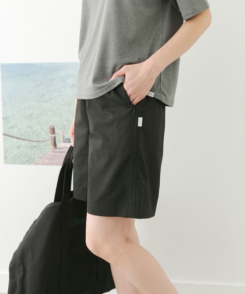FORK&SPOON(フォークアンドスプーン)の「FORK&SPOON add fabrics バギーズショーツ(その他パンツ・レディース・ブラック/ベージュ・1/2)」の2枚目の写真