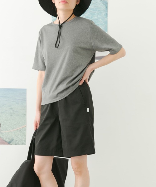 FORK&SPOON(フォークアンドスプーン)の「FORK&SPOON add fabrics バギーズショーツ(その他パンツ・レディース・ブラック/ベージュ・1/2)」の5枚目の写真
