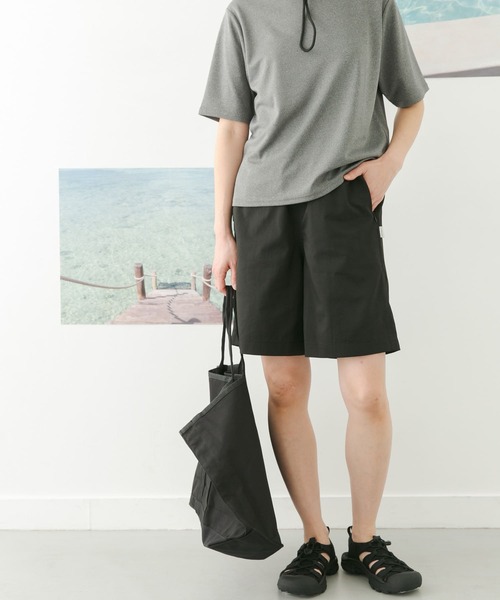 FORK&SPOON(フォークアンドスプーン)の「FORK&SPOON add fabrics バギーズショーツ(その他パンツ・レディース・ブラック/ベージュ・1/2)」の6枚目の写真
