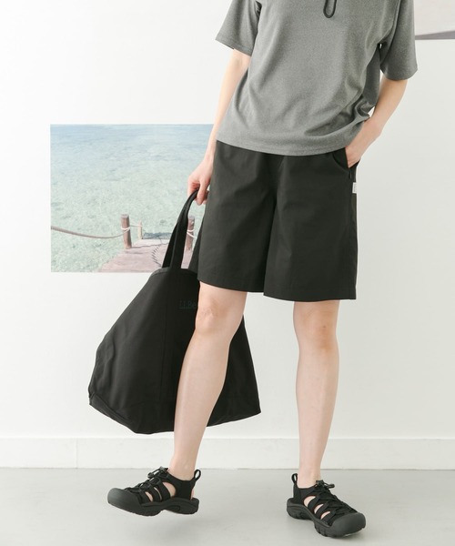 FORK&SPOON(フォークアンドスプーン)の「FORK&SPOON add fabrics バギーズショーツ(その他パンツ・レディース・ブラック/ベージュ・1/2)」の7枚目の写真