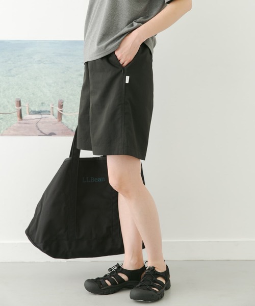 FORK&SPOON(フォークアンドスプーン)の「FORK&SPOON add fabrics バギーズショーツ(その他パンツ・レディース・ブラック/ベージュ・1/2)」の8枚目の写真