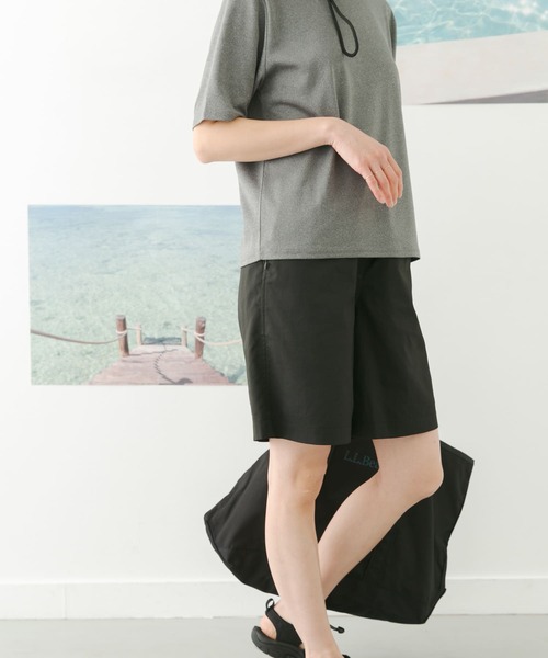 FORK&SPOON(フォークアンドスプーン)の「FORK&SPOON add fabrics バギーズショーツ(その他パンツ・レディース・ブラック/ベージュ・1/2)」の10枚目の写真