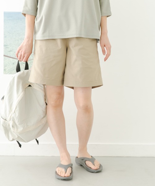 FORK&SPOON(フォークアンドスプーン)の「FORK&SPOON add fabrics バギーズショーツ(その他パンツ・レディース・ブラック/ベージュ・1/2)」の16枚目の写真