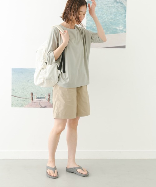 FORK&SPOON(フォークアンドスプーン)の「FORK&SPOON add fabrics バギーズショーツ(その他パンツ・レディース・ブラック/ベージュ・1/2)」の18枚目の写真