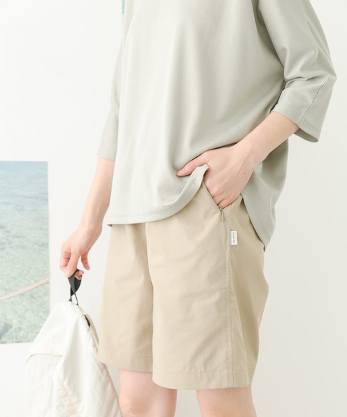 FORK&SPOON(フォークアンドスプーン)の「FORK&SPOON add fabrics バギーズショーツ(その他パンツ・レディース・ブラック/ベージュ・1/2)」の22枚目の写真