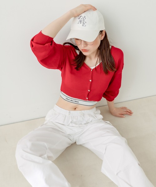 OLIVE des OLIVE(オリーブデオリーブ)の「裾ロゴカップ付きタンクトップ 1031060350(タンクトップ・レディース・ブラック/オフホワイト/ブラック系その他・FREE)」の14枚目の写真