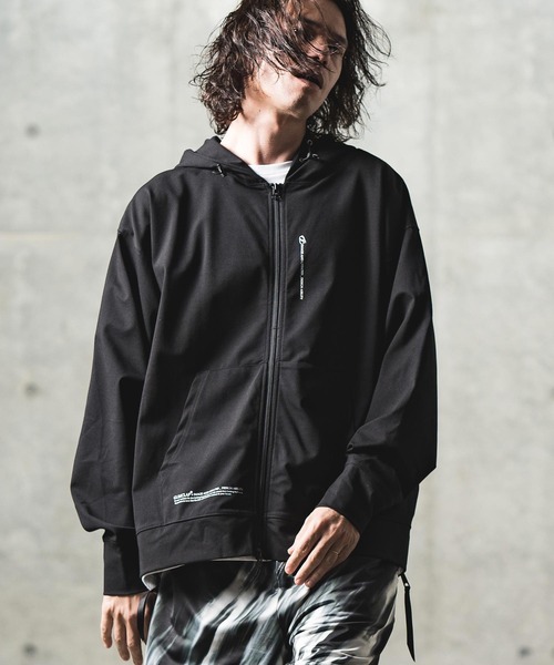 GLIMCLAP（グリムクラップ）の「mpa3166-Relax fabric & minimal printed design hoodie パーカー（パーカー・メンズ・ダークグリーン/ライトグレー/ロイヤルブルー/ブラック・M/S/L）」の2枚目の写真