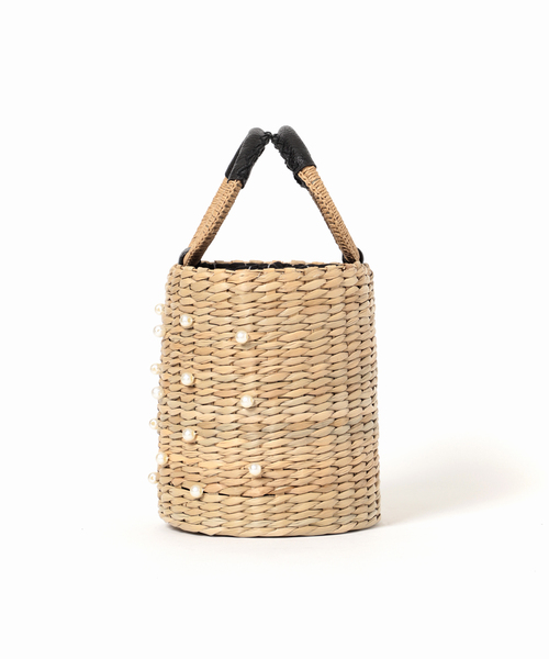 MIAN （ミアン）の「【MIAN/ミアン】パールバケツバッグ（かごバッグ・レディース・ベージュ/ブラック・FREE）」の12枚目の写真