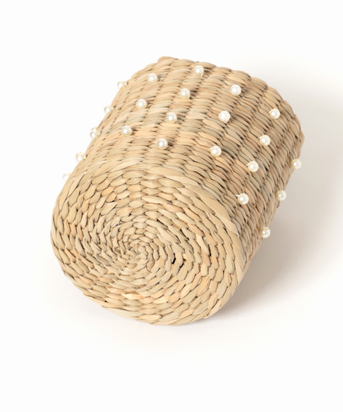 MIAN （ミアン）の「【MIAN/ミアン】パールバケツバッグ（かごバッグ・レディース・ベージュ/ブラック・FREE）」の3枚目の写真