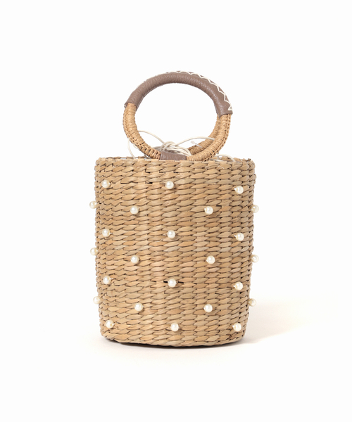 MIAN （ミアン）の「【MIAN/ミアン】パールバケツバッグ（かごバッグ・レディース・ベージュ/ブラック・FREE）」の13枚目の写真