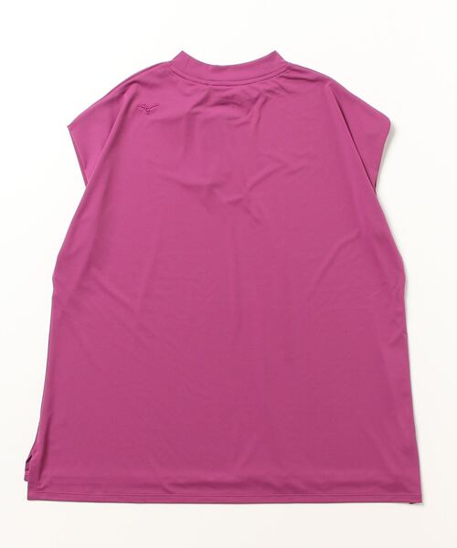 Go to by mizuno(ゴートゥーバイミズノ)の「UVカットストレッチフレンチスリーブTシャツ(Tシャツ/カットソー・レディース・オフホワイト/ネイビー/ピンク・M/L)」の6枚目の写真