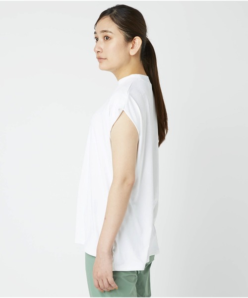 Go to by mizuno(ゴートゥーバイミズノ)の「UVカットストレッチフレンチスリーブTシャツ(Tシャツ/カットソー・レディース・オフホワイト/ネイビー/ピンク・M/L)」の20枚目の写真