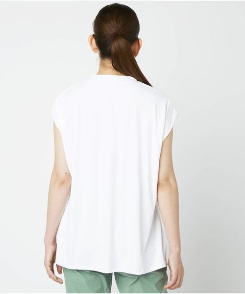 Go to by mizuno(ゴートゥーバイミズノ)の「UVカットストレッチフレンチスリーブTシャツ(Tシャツ/カットソー・レディース・オフホワイト/ネイビー/ピンク・M/L)」の4枚目の写真