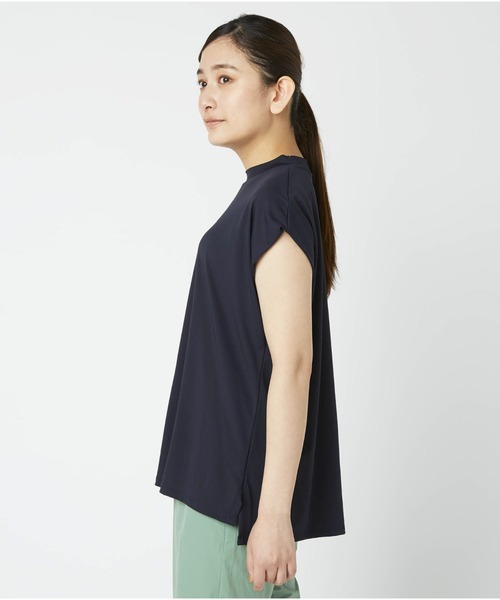 Go to by mizuno(ゴートゥーバイミズノ)の「UVカットストレッチフレンチスリーブTシャツ(Tシャツ/カットソー・レディース・オフホワイト/ネイビー/ピンク・M/L)」の18枚目の写真