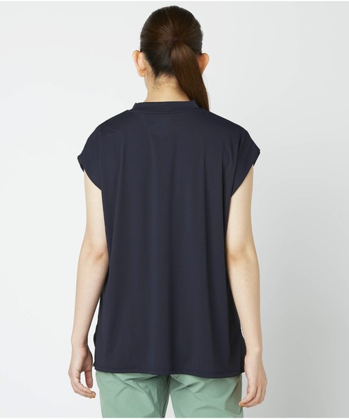 Go to by mizuno(ゴートゥーバイミズノ)の「UVカットストレッチフレンチスリーブTシャツ(Tシャツ/カットソー・レディース・オフホワイト/ネイビー/ピンク・M/L)」の7枚目の写真