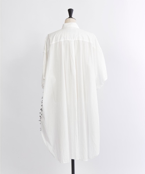 gomme（ゴム）の「リボンカットＪＱ　ロングシャツ（シャツ/ブラウス・レディース・ブラック×ブラック/ホワイト×ブラック・MEDIUM）」の19枚目の写真