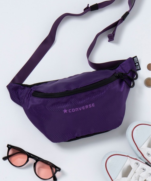 CONVERSE（コンバース）の「【CONVERSE】CV リップロゴウエストバッグ ※（ボディバッグ/ウエストポーチ・レディース・グレー/ブラック/パープル/オレンジ・FREE）」の8枚目の写真