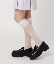 軽量厚底2段ソール コインローファー