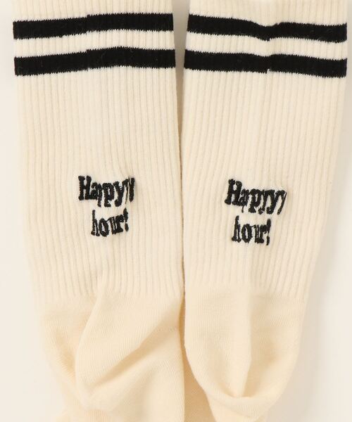 minia（ミニア）の「ラインロゴソックス（ソックス/靴下・レディース・ブルー/ブラック/ピンク/オレンジ系・FREE）」の5枚目の写真