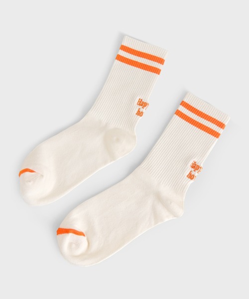 minia（ミニア）の「ラインロゴソックス（ソックス/靴下・レディース・ブルー/ブラック/ピンク/オレンジ系・FREE）」の4枚目の写真