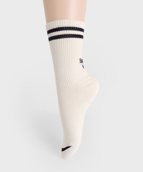 minia（ミニア）の「ラインロゴソックス（ソックス/靴下・レディース・ブルー/ブラック/ピンク/オレンジ系・FREE）」の11枚目の写真