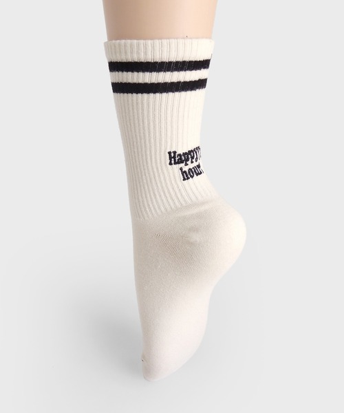 minia（ミニア）の「ラインロゴソックス（ソックス/靴下・レディース・ブルー/ブラック/ピンク/オレンジ系・FREE）」の19枚目の写真