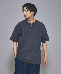 【Goodwear / グッドウェア】USAコットン ヘンリーネック ショートスリーブ Tシャツ
