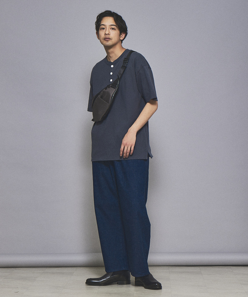 Goodwear（グッドウェア）の「【Goodwear / グッドウェア】USAコットン ヘンリーネック ショートスリーブ Tシャツ（Tシャツ/カットソー・メンズ・ホワイト/ブラック/グレー/カーキ/ブルー・M/L/XL）」の12枚目の写真