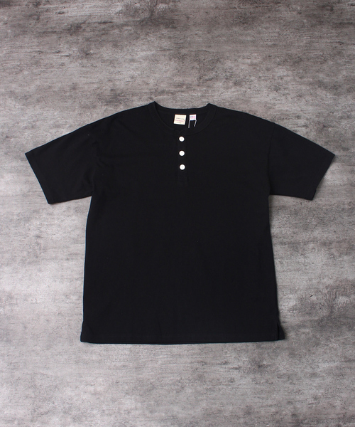 Goodwear（グッドウェア）の「【Goodwear / グッドウェア】USAコットン ヘンリーネック ショートスリーブ Tシャツ（Tシャツ/カットソー・メンズ・ホワイト/ブラック/グレー/カーキ/ブルー・M/L/XL）」の21枚目の写真