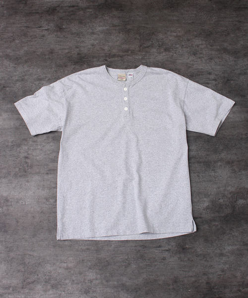 Goodwear（グッドウェア）の「【Goodwear / グッドウェア】USAコットン ヘンリーネック ショートスリーブ Tシャツ（Tシャツ/カットソー・メンズ・ホワイト/ブラック/グレー/カーキ/ブルー・M/L/XL）」の22枚目の写真