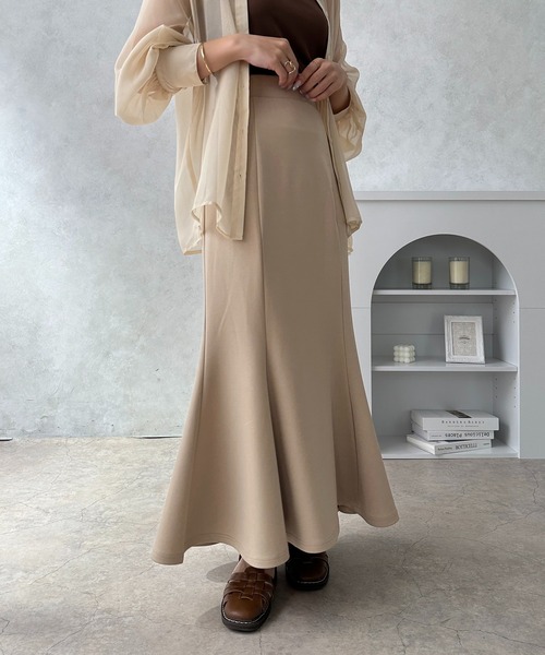 apres jour clair(アプレジュールクレア)の「【apres jour clair】ハイウエストポンチマーメイドスカート【ZOZOTOWN限定アイテム】(スカート・レディース・ブラック/ライトベージュ/ブラウン系その他・フリー/X-LARGE)」の3枚目の写真
