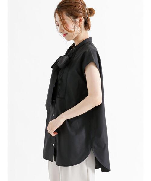 Te chichi（テチチ）の「ハシゴレースボウタイブラウス（シャツ/ブラウス・レディース・ブラック/オフホワイト/ブルー・F）」の11枚目の写真