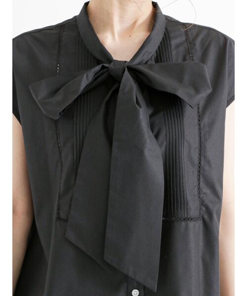 Te chichi（テチチ）の「ハシゴレースボウタイブラウス（シャツ/ブラウス・レディース・ブラック/オフホワイト/ブルー・F）」の14枚目の写真