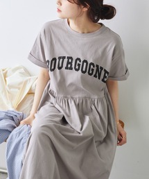 PUAL CE CIN | 【ZOZO限定】カレッジロゴギャザーカットソーワンピース(ワンピース)