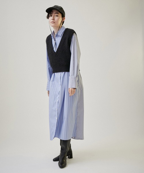 SALON adam et rope'（サロン アダム エ ロペ）の「モヘアVネックショートニットベスト（ベスト・レディース・ブラック/パープル/ブラウン・FREE）」の18枚目の写真