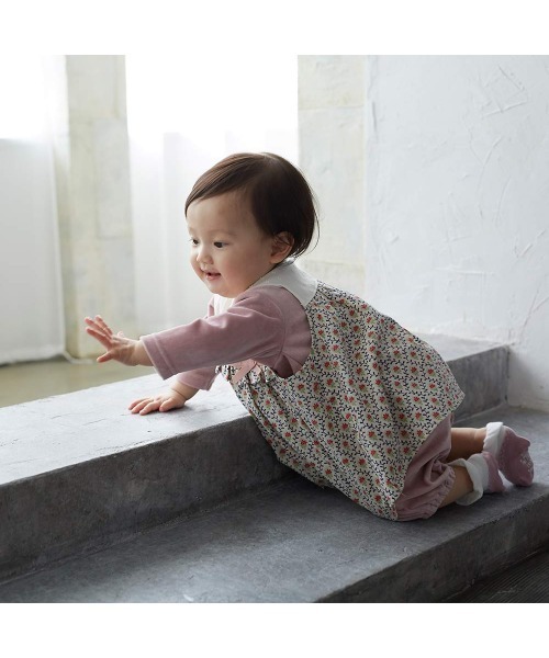 SOULEIADO（ベビー）（ソレイアード）の「【SOULEIADO】 着るスタイドレス（スタイ/よだれかけ・キッズ・グリーン/アイボリー・ONE SIZE）」の4枚目の写真