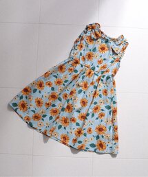【WEB限定】肩リボン総柄サマーワンピース
