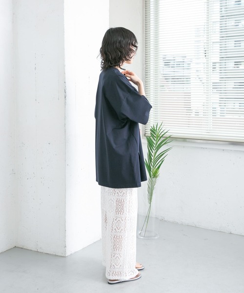 KBF（ケイビーエフ）の「ストレートレースパンツ（その他パンツ・レディース・オフホワイト/ダークブラウン/アイボリー・ONE）」の11枚目の写真